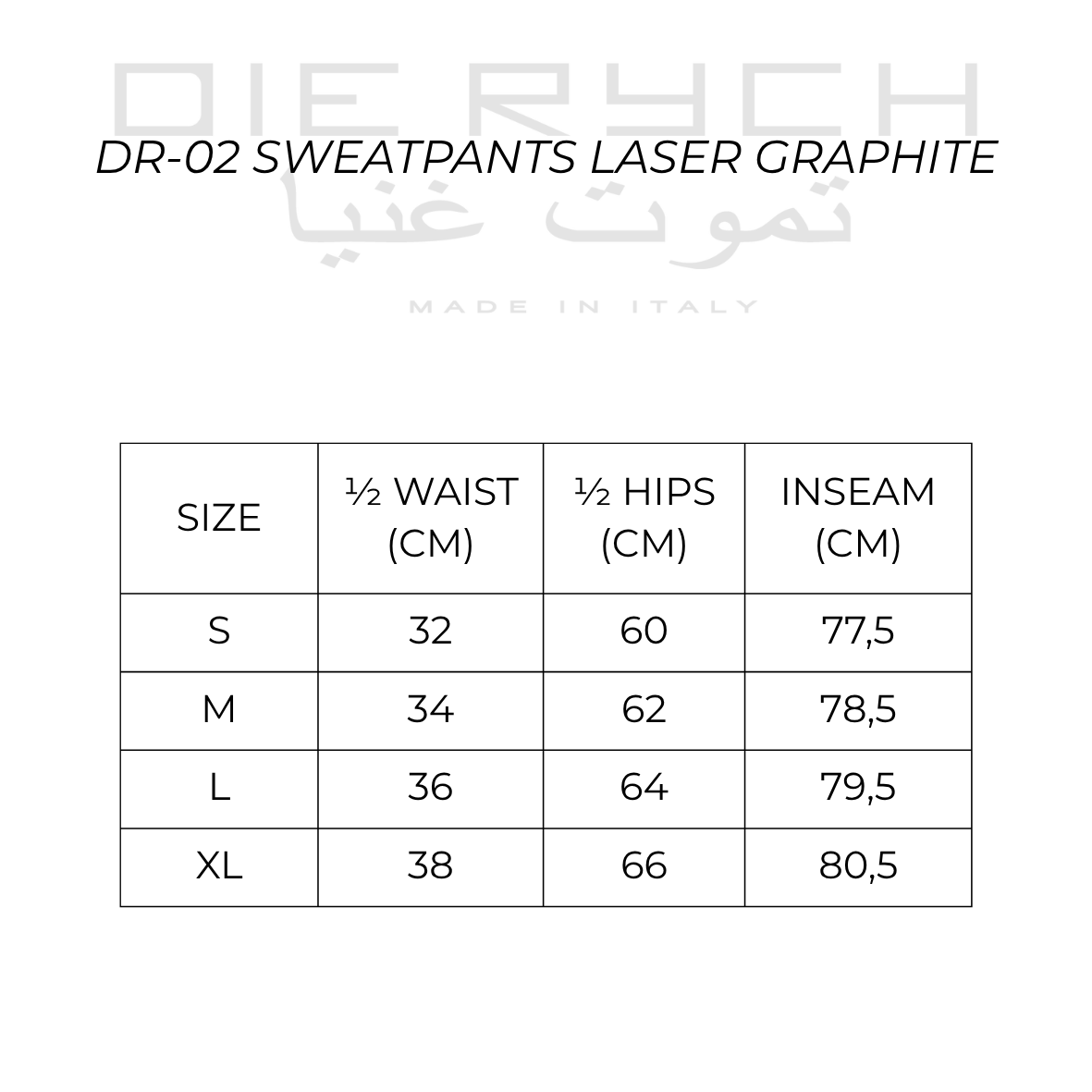 SWEATPANTS LASER GRAPHITE